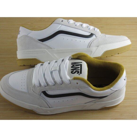 Vans Men's Hylane True White Harvest Gold Striped Lifestyle Shoes Size 10 NIB - Picture 7 of 7